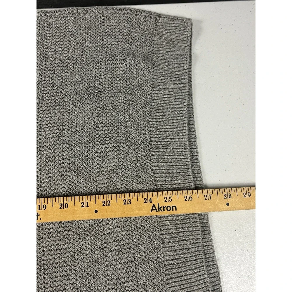 Vintage 90s Structure Sweater Mens XL Gray Crewneck Cotton/Ramie Long Sleeve - Picture 6 of 6